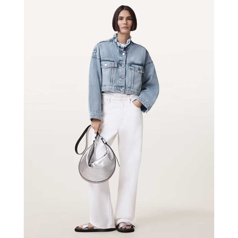 AllSaints Sonny Cropped Oversized Jacket image number 3